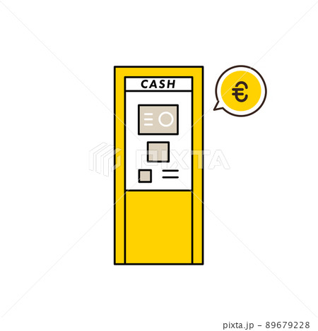 ATMのイラスト ユーロ 欧州の通貨 89679228