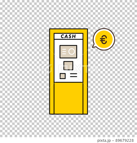 ATMのイラスト ユーロ 欧州の通貨 89679228