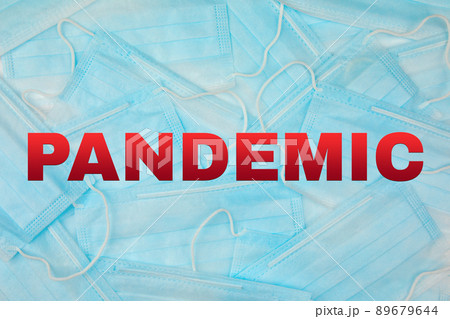 blue surgical medical masks as background texture 89679644