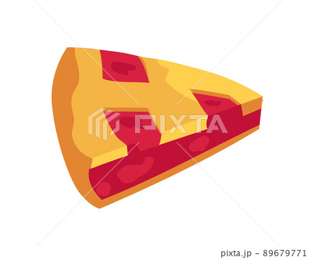 Sweet Fruit Pie Piece Isolated on White Backdrop Sweet Fruit Pie Piece Isolated on White Backdrop 89679771