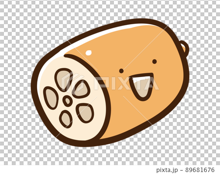 可愛蓮藕字的手寫風格插圖 89681676