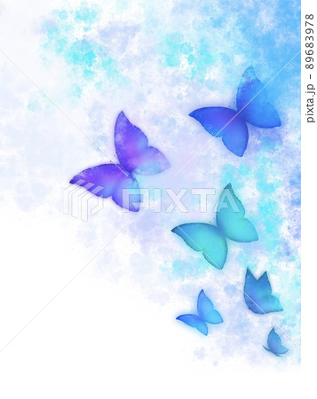 【蝶々】シーグラスアート　イラスト　水彩画　原画 シーグラスアート/ハンドメイド/原画/水彩画 /手描きイラスト