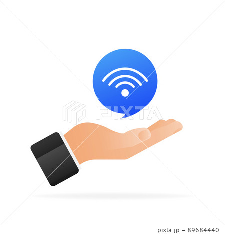 Wifi Free Internet Network 3d Vector Icon のイラスト素材