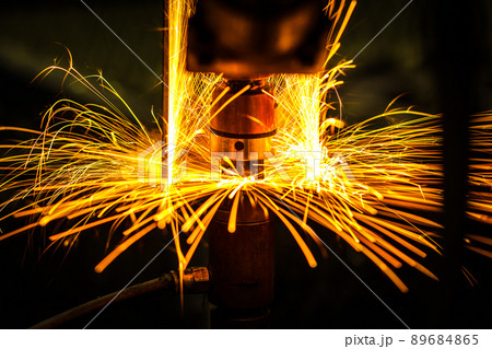 Industrial welding robot automotive in factory 89684865