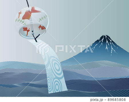 江戸風鈴と海原 89685808