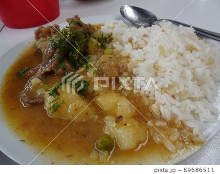 【ペルー】サン・ブラス市場の食堂のランチ（クスコ） 89686511