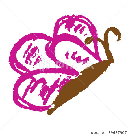 Icon in hand draw style. Drawing with wax crayons, children's creativity Icon in hand draw style. Drawing with wax crayons, children's creativity 89687907