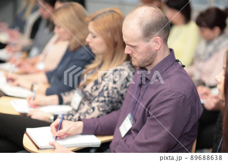 close up.businessmen in the conference room. business and education 89688638