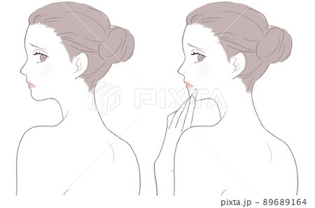 肌トラブルに悩む女性 89689164
