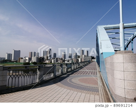 丸子橋　下流側歩道　武蔵小杉ビル群 89691214