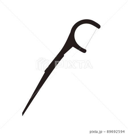 歯の隙間を掃除する糸ようじのイラスト 歯の隙間を掃除する糸ようじのイラスト 89692594