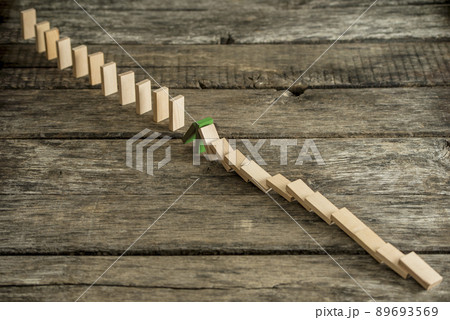 Blocking domino effect concept Blocking domino effect concept 89693569