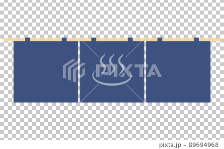 Noren of hot spring inn and hot spring mark at the beginning Noren of hot spring inn and hot spring mark at the beginning 89694968