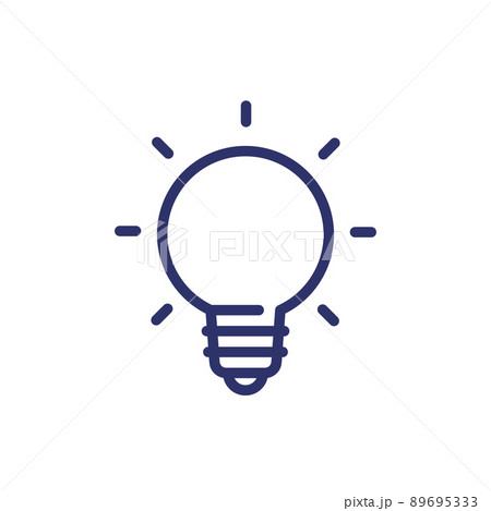 light bulb, idea line icon 89695333