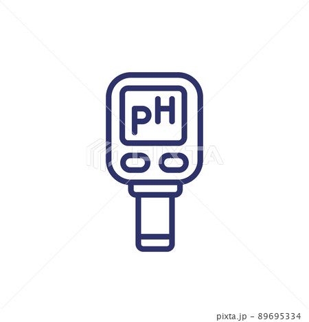 ph meter line icon on white ph meter line icon on white 89695334