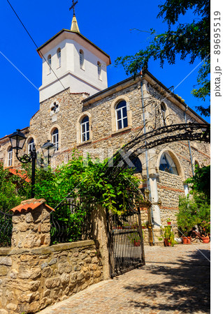 Dormition church in the old town of Nessebar in Bulgaria 89695519