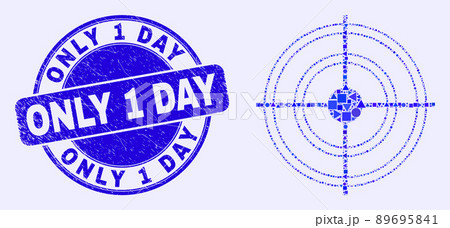 Blue Scratched Only 1 Day Stamp Seal and Target Calendar Page Mosaic Blue Scratched Only 1 Day Stamp Seal and Target Calendar Page Mosaic 89695841