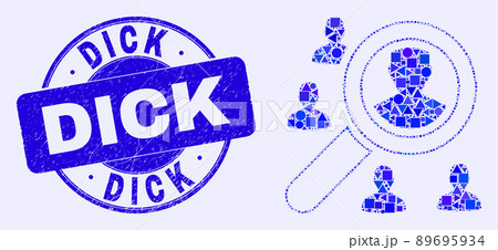 Blue Distress Dick Stamp and Search Users Mosaic 89695934