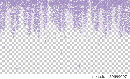 満開の藤の花が上から垂れ下がるイメージ背景 満開の藤の花が上から垂れ下がるイメージ背景 89699097