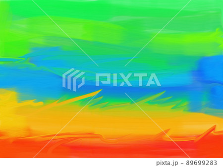 カラフルなアクリル画風の背景画 89699283