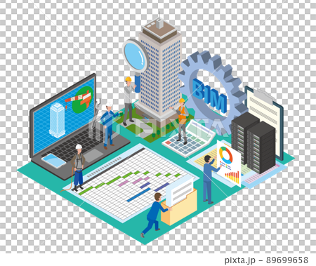 ビル建築BIMのイメージ 89699658
