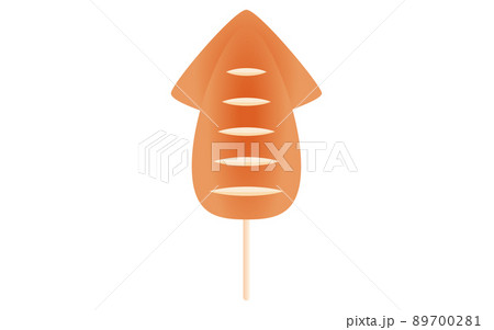 露店の食べ物、イカ焼き. 89700281