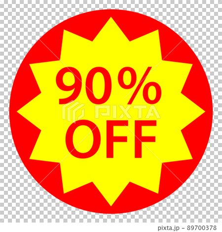 90% off discount sticker design 89700378