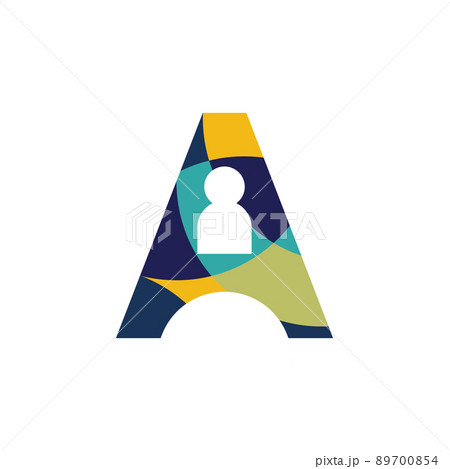 Modern Initial, letter, with people logo Modern Initial, letter, with people logo 89700854