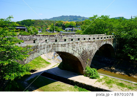 肥後と筑後の藩境・関川に架かる岩本橋 肥後と筑後の藩境・関川に架かる岩本橋 89701078