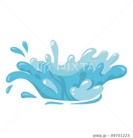 Water Splash Illustration Isolated on White.  89701223
