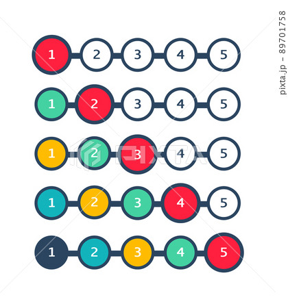 Infographic elements. Diagram progress bar. Flat vector process timeline set. 89701758