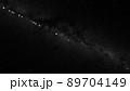 Cubsats are launched into space using a rocket, view from space on the process of launching satellites. 3d animation 89704149