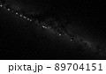 Cubsats are launched into space using a rocket, view from space on the process of launching satellites. 3d animation 89704151
