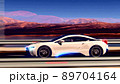Future car going on the road 4k animation 89704164