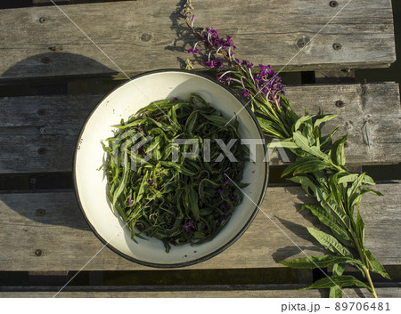 Process of fermentation of tea. Manual processing Ivan tea fermentation Process of fermentation of tea. Manual processing Ivan tea fermentation 89706481