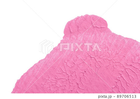 blue pink yellow abstract acrylic painting color texture on white paper background by using rorschach inkblot method 89706513