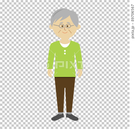 おじいちゃんのイラストイメージ 89706567