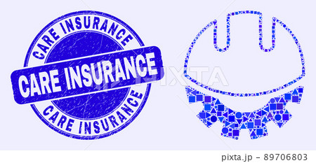 Blue Grunge Care Insurance Stamp Seal and Development Helmet Mosaic Blue Grunge Care Insurance Stamp Seal and Development Helmet Mosaic 89706803