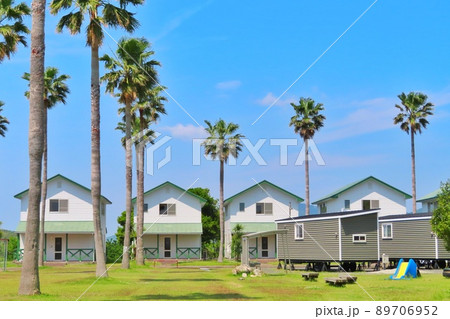 【山口県】周防大島のグリーンステイながうらのトレーラーハウスとログハウス 89706952