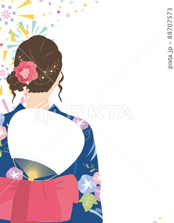浴衣姿の女性 後ろ姿 浴衣姿の女性 後ろ姿 89707573