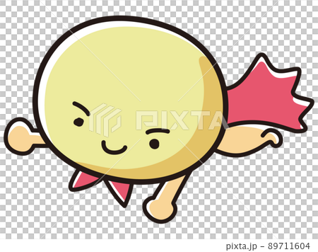 Illustration of a hero character with a round face 89711604