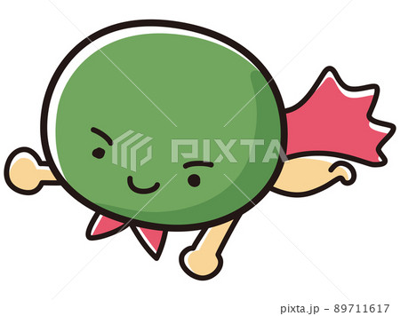 丸い顔のヒーローキャラクターのイラスト 丸い顔のヒーローキャラクターのイラスト 89711617
