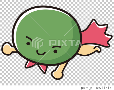 圓臉英雄人物插圖 89711617