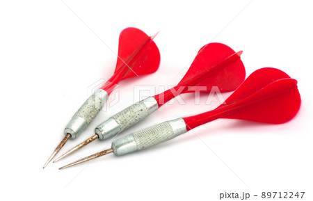Three darts on a white background Three darts on a white background 89712247