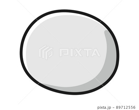 丸い形の輪郭パーツ(白黒) 丸い形の輪郭パーツ(白黒) 89712556