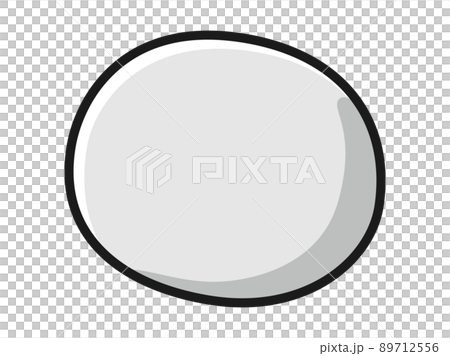 丸い形の輪郭パーツ(白黒) 丸い形の輪郭パーツ(白黒) 89712556