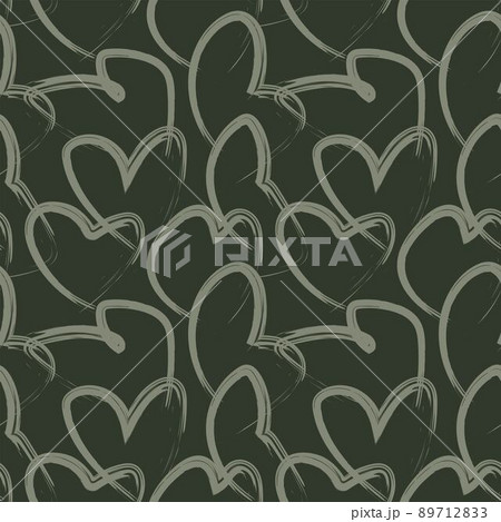 Heart shaped brush stroke seamless pattern design for fashion textiles, graphics and crafts 89712833
