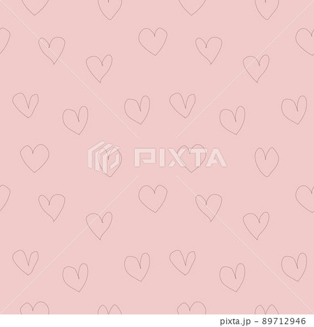 Heart shaped brush stroke seamless pattern design for fashion textiles, graphics and crafts 89712946