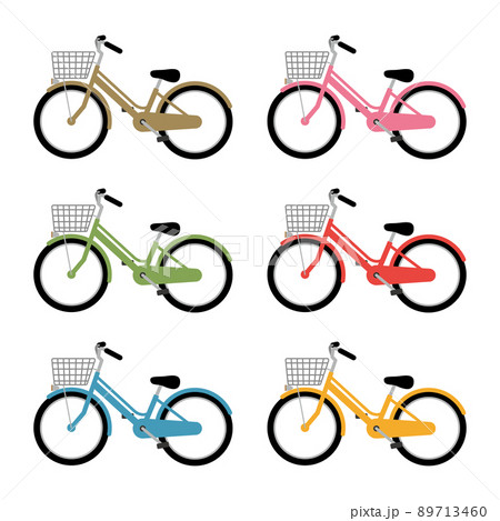 いろいろな色の自転車 89713460