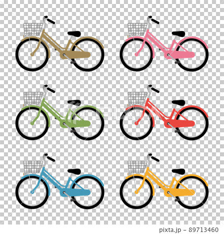 いろいろな色の自転車 89713460